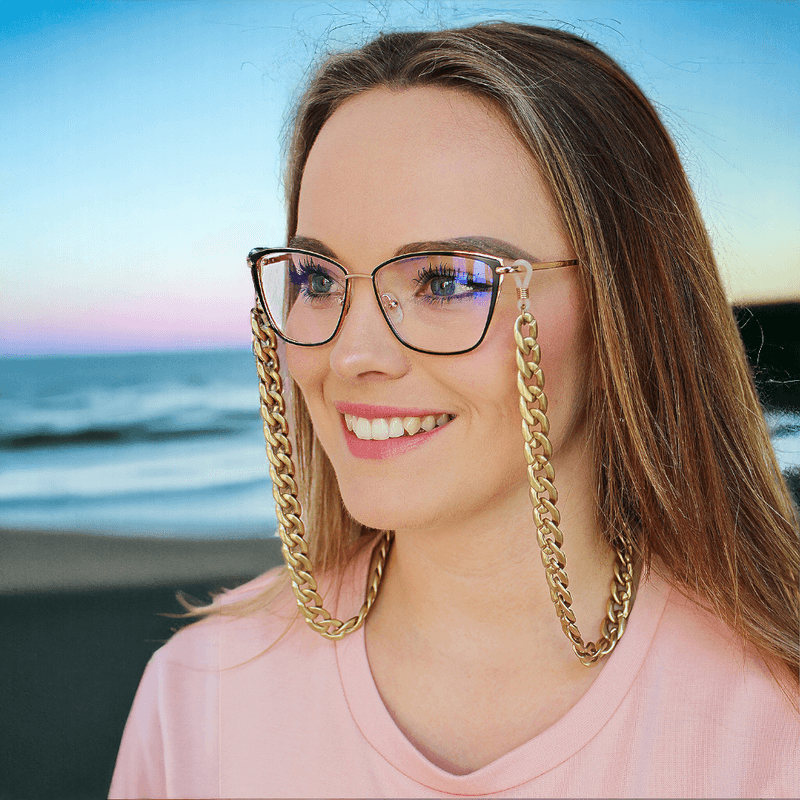 Ingrijire personala si Cosmetice - Sanatate si wellness - Optica medicala - Accesorii pentru ochelari si lentile de contact - Lant decorativ pentru ochelari Crisalida, lungime 70 cm, Auriu - Infinity.ro