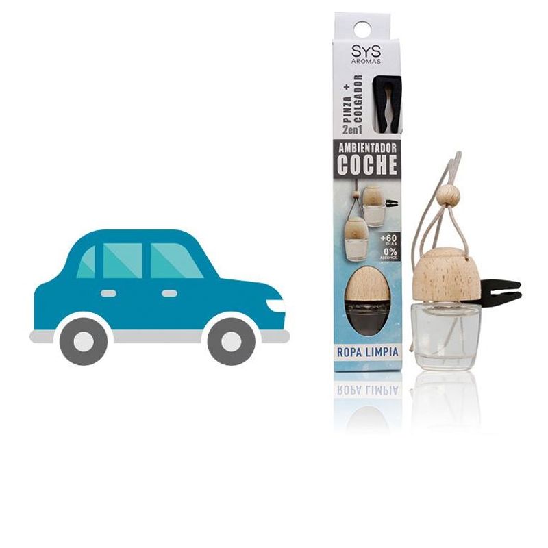 Auto si Moto - Intretinere auto - Odorizante auto - Odorizant auto 0% alcool SyS Aromas, 60 zile, Ropa Limpia 7 ml - Infinity.ro