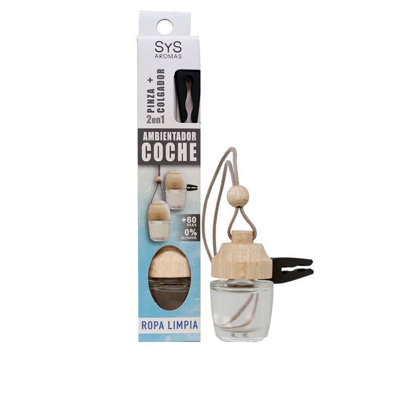 Auto si Moto - Intretinere auto - Odorizante auto - Odorizant auto 0% alcool SyS Aromas, 60 zile, Ropa Limpia 7 ml - Infinity.ro