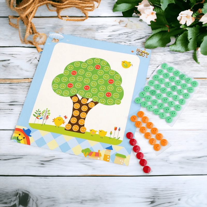 Jucarii, Copii si Bebe - Jucarii si jocuri - Jucarii & jocuri educative - Seturi de artizanat - Set creativ adeziv pentru copii +3 ani, Pom - Infinity.ro