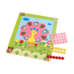 Jucarii, Copii si Bebe - Jucarii si jocuri - Jucarii & jocuri educative - Seturi de artizanat - Set creativ adeziv pentru copii +3 ani, Paun - Infinity.ro