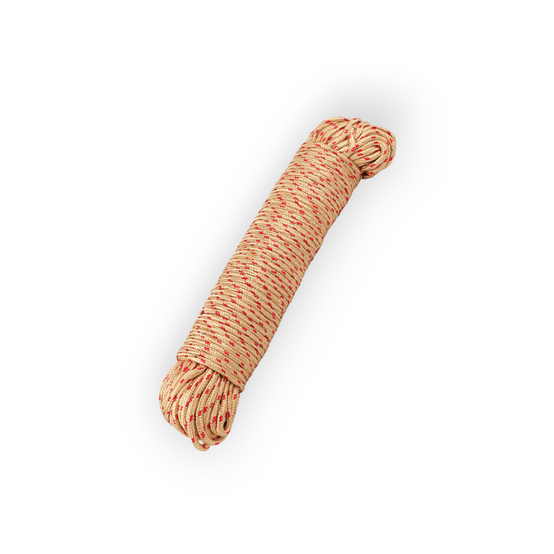 Sport si Outdoor - Camping - Accesorii camping si drumetii - Snur rotund parasute, diametru 5 mm, lungime 5 m, Crem - Infinity.ro