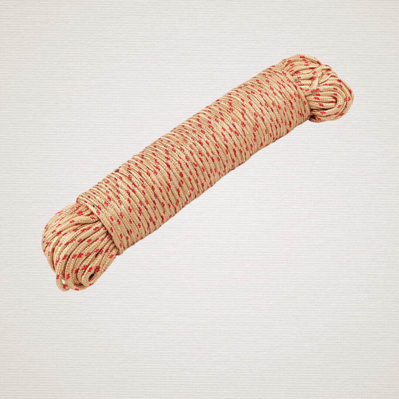 Sport si Outdoor - Camping - Accesorii camping si drumetii - Snur rotund parasute, diametru 5 mm, lungime 5 m, Crem - Infinity.ro