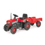 Jucarii, Copii si Bebe - Jucarii si jocuri - Jucarii de exterior - Masinute si vehicule pentru copii - Primul meu tractor cu remorca (rosu) - Infinity.ro