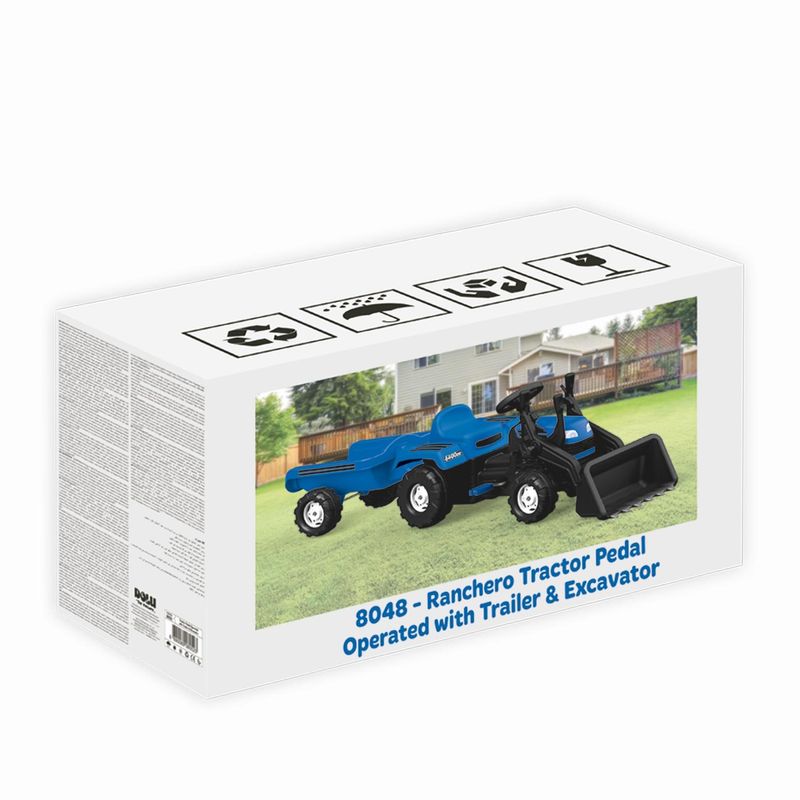 Jucarii, Copii si Bebe - Jucarii si jocuri - Vehicule si jucarii cu telecomanda - Utilaje constructie de jucarie - Excavator cu pedale si remorca - Infinity.ro