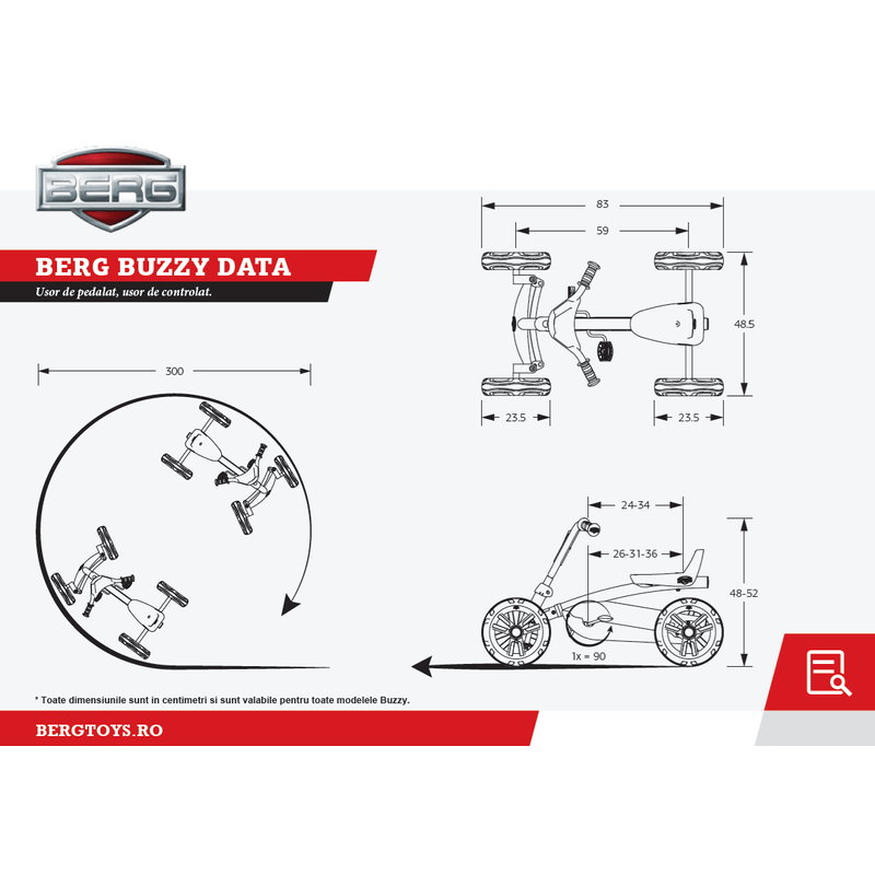 Jucarii, Copii si Bebe - Jucarii si jocuri - Jucarii de exterior - Masinute si vehicule pentru copii - Kart BERG Buzzy Nitro 2 in 1 - Infinity.ro