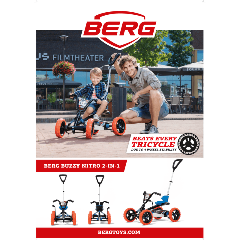 Jucarii, Copii si Bebe - Jucarii si jocuri - Jucarii de exterior - Masinute si vehicule pentru copii - Kart BERG Buzzy Nitro 2 in 1 - Infinity.ro