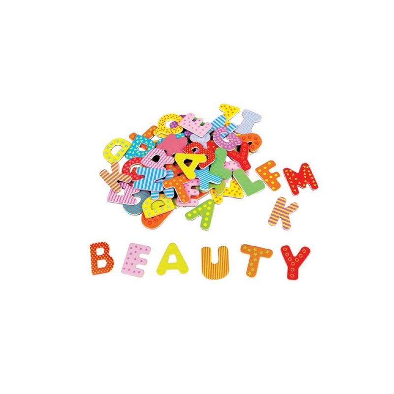 Jucarii, Copii si Bebe - Jucarii si jocuri - Jucarii & jocuri educative - Jocuri si jucarii educative - Litere magnetice 60 bucati Lelin - Infinity.ro