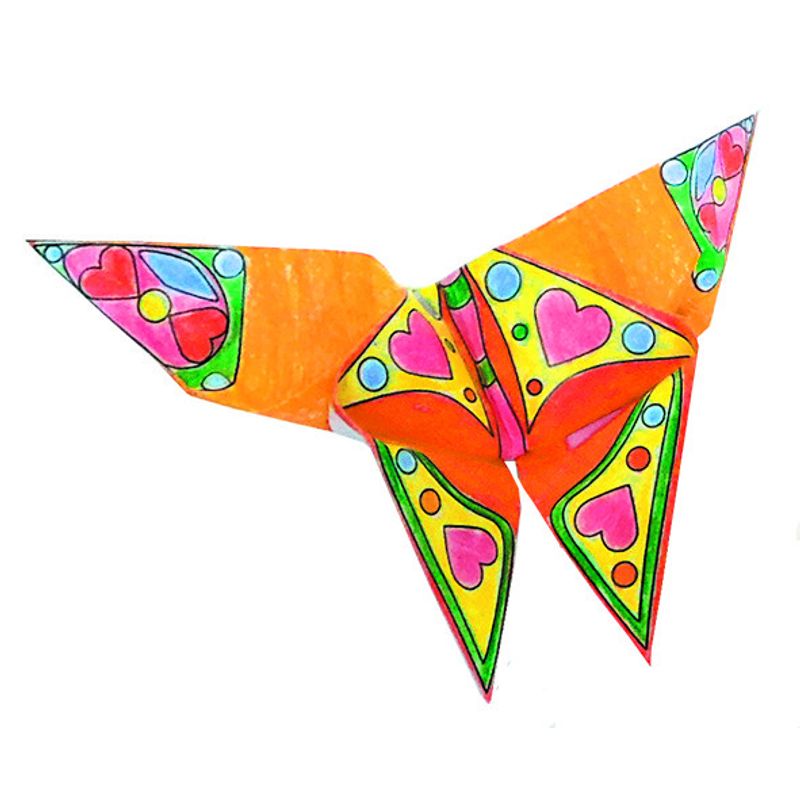 Jucarii, Copii si Bebe - Jucarii si jocuri - Jucarii & jocuri educative - Jocuri si jucarii educative - Origami Fridolin, fluturasi de colorat - Infinity.ro