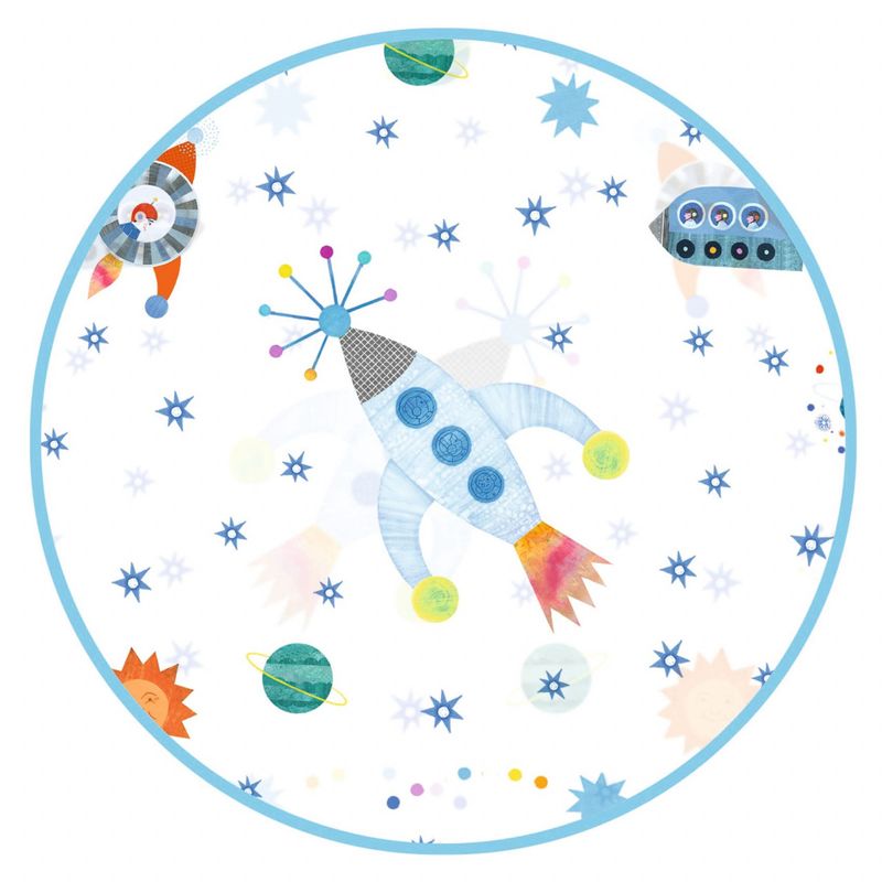 Fashion, accesorii si bijuterii - Copii - Imbracaminte copii - Salopete copii - Pelerina de ploaie Rachete, Djeco - Infinity.ro