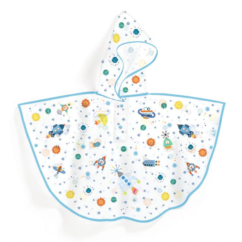 Fashion, accesorii si bijuterii - Copii - Imbracaminte copii - Salopete copii - Pelerina de ploaie Rachete, Djeco - Infinity.ro