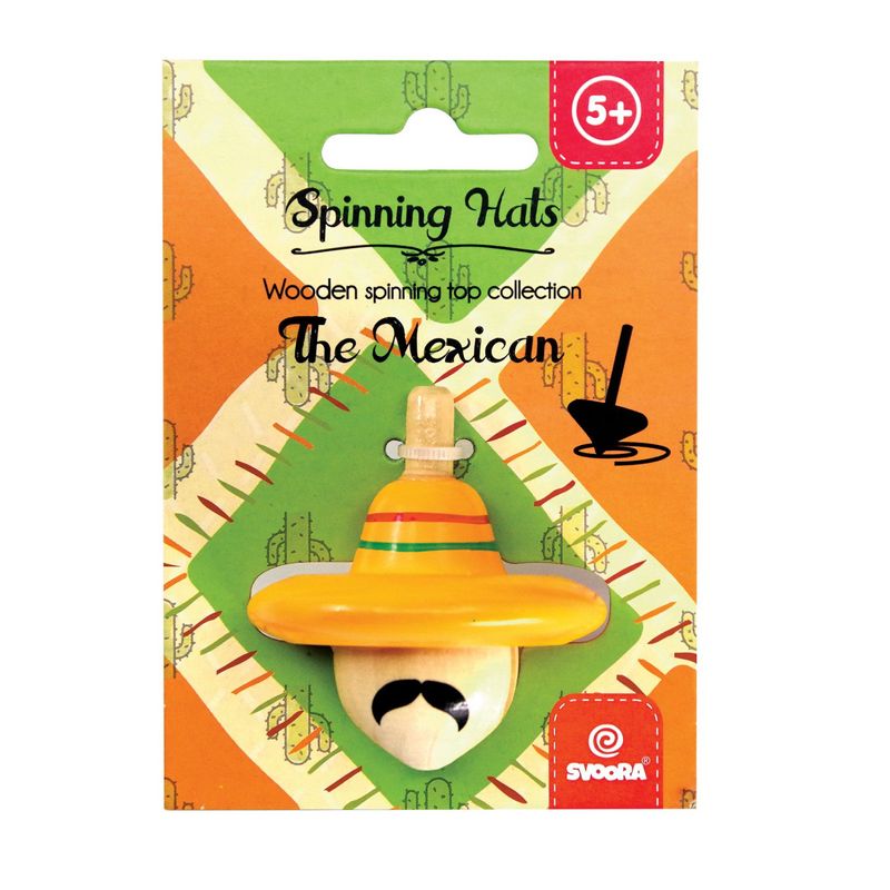Jucarii, Copii si Bebe - Jucarii si jocuri - Jucarii & jocuri educative - Jucarii interactive - Titirez din lemn, model mexican - Infinity.ro