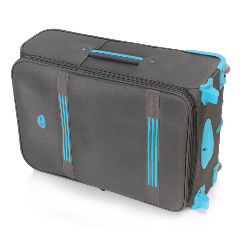 Sport si Outdoor - Articole de voiaj - Trolere - Troler Stream 74x46x29 cm, 3.8 kg, expandabil 30%, gri / turcoaz - Infinity.ro