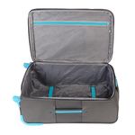 Sport si Outdoor - Articole de voiaj - Trolere - Troler Stream 74x46x29 cm, 3.8 kg, expandabil 30%, gri / turcoaz - Infinity.ro