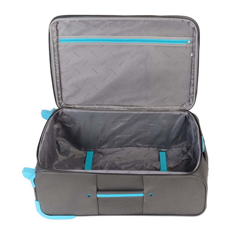 Sport si Outdoor - Articole de voiaj - Trolere - Troler Stream 74x46x29 cm, 3.8 kg, expandabil 30%, gri / turcoaz - Infinity.ro