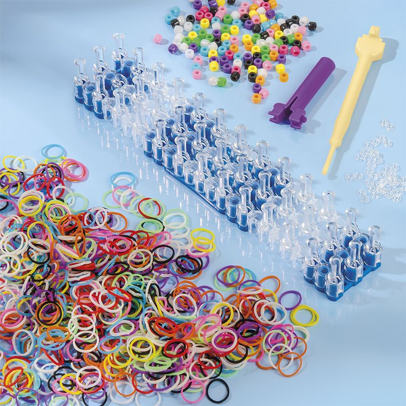 Jucarii, Copii si Bebe - Jucarii si jocuri - Jucarii & jocuri educative - Seturi de artizanat - Set creativ DIY gherghef cu elastice - Infinity.ro