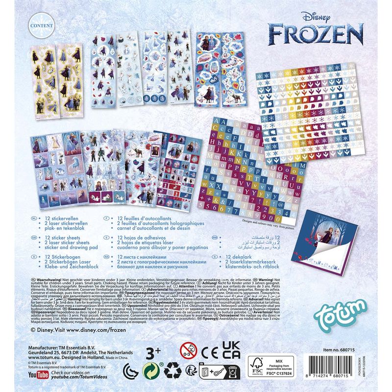 Jucarii, Copii si Bebe - Jucarii si jocuri - Jucarii & jocuri educative - Seturi pictura si desen - Cutie cu abtibilduri Disney Frozen, pe rola - Infinity.ro