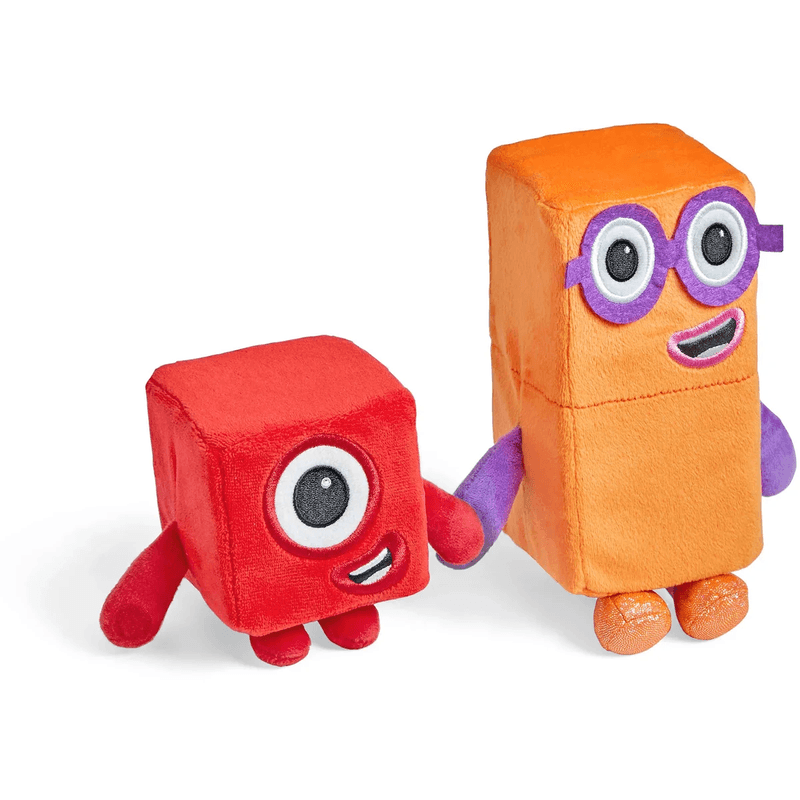 Jucarii, Copii si Bebe - Jucarii si jocuri - Jucarii de plus - Set mascote din plus Numberblocks - Unu & Doi - Infinity.ro