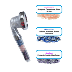 Casa si Gradina - Sanitare - Cazi si cabine de dus - Coloane si seturi de dus - Para de dus EMCE Galaxy cu pietre semipretioase, Cristale Chakra, Ametist, Lapis Lazuli, Quart Roz, 3 moduri distribuire - Infinity.ro