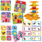 Jucarii, Copii si Bebe - Jucarii si jocuri - Jucarii & jocuri educative - Jocuri de memorie si inteligenta - Joc de logica 4 in 1 - Animalute jucause - Infinity.ro