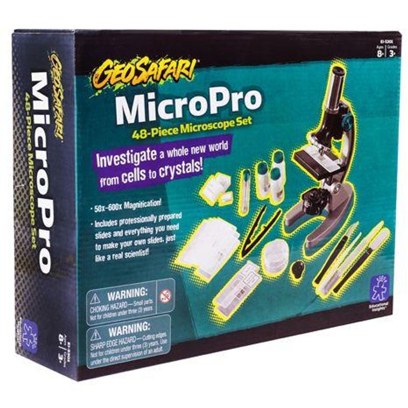 Jucarii, Copii si Bebe - Jucarii si jocuri - Jucarii & jocuri educative - Jocuri si jucarii educative - Microscop MicroPro 50x-600x - Set educativ cu 48 piese - Infinity.ro