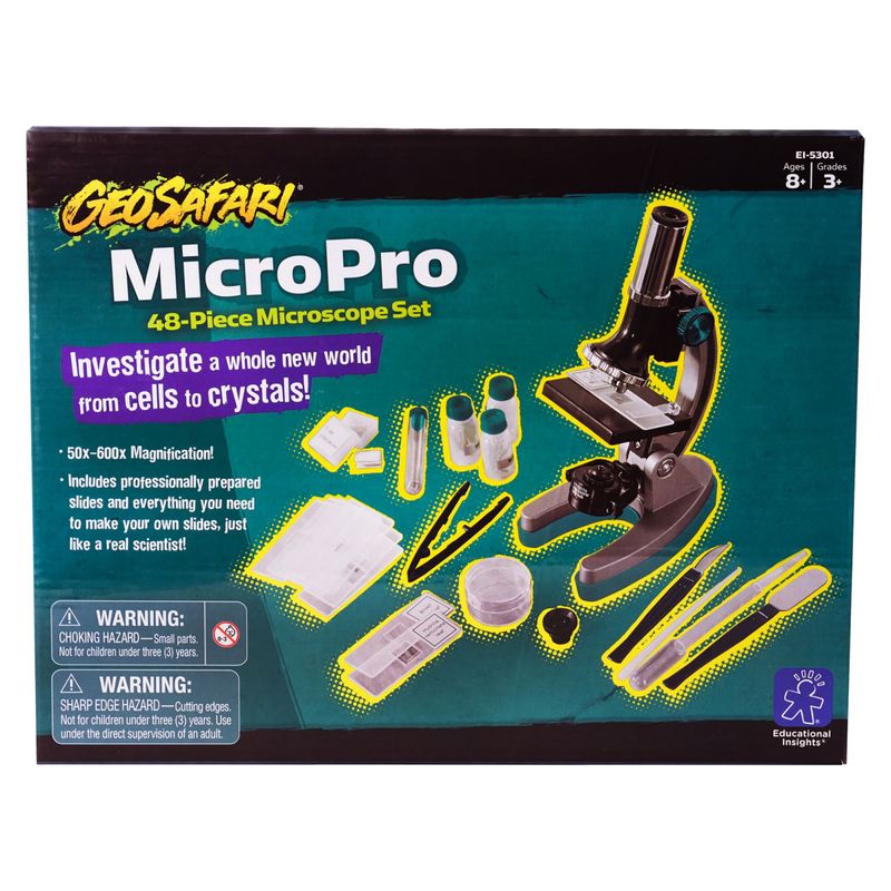 Jucarii, Copii si Bebe - Jucarii si jocuri - Jucarii & jocuri educative - Jocuri si jucarii educative - Microscop MicroPro 50x-600x - Set educativ cu 48 piese - Infinity.ro