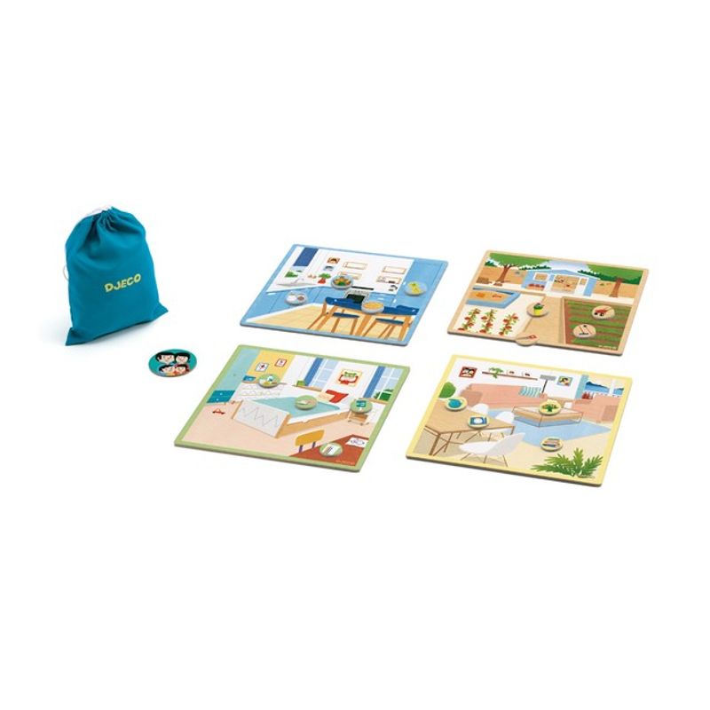 Jucarii, Copii si Bebe - Jucarii si jocuri - Jocuri si puzzle - Jocuri de societate - Joc de societate Djeco-Tapikekoi Ce lipseste din casa? - Infinity.ro