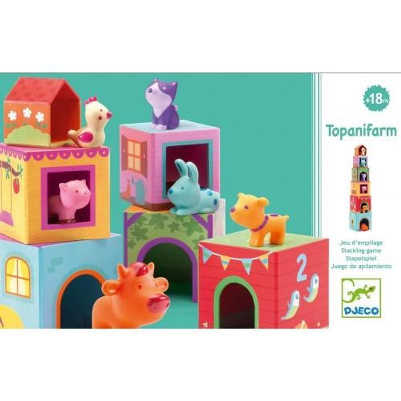 Jucarii, Copii si Bebe - Jucarii si jocuri - Seturi de constructie si cuburi - Cuburi si caramizi - Topanifarm - Joc cu cuburi si figurine - Infinity.ro