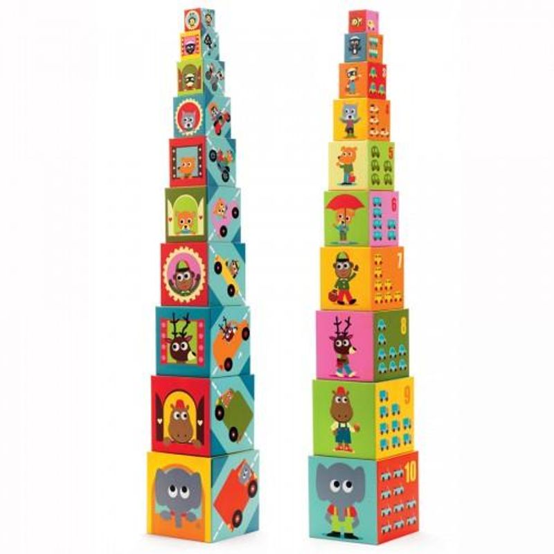 Jucarii, Copii si Bebe - Jucarii si jocuri - Seturi de constructie si cuburi - Seturi de constructie - Turn de construit - Set indemanare - 5 variante - Infinity.ro