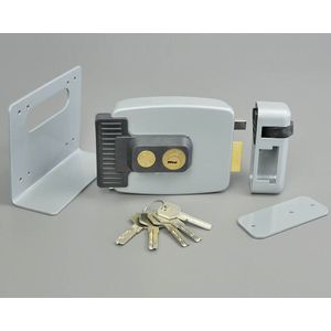 Yala electromagnetica, aplicata, stanga, pentru porti pietonale, cu boton deschidere, control acces, 1913S, Nadal Badal