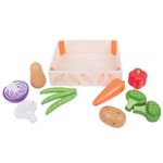 Jucarii, Copii si Bebe - Jucarii si jocuri - Jucarii de rol - Bucatarii copii - Cutiuta cu legume din lemn - Infinity.ro