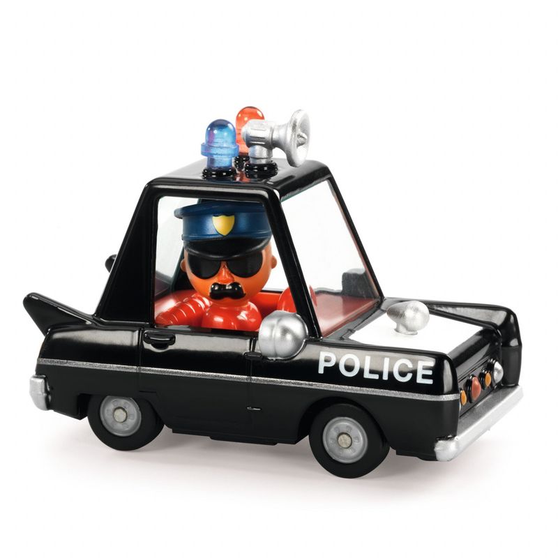 Jucarii, Copii si Bebe - Jucarii si jocuri - Vehicule si jucarii cu telecomanda - Masinute - Colectia Crazy Motors Djeco, Masina de politie - Infinity.ro