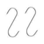 Casa si Gradina - Gradina si terasa - Gratare si accesorii - Accesorii gratare - Set doua Carlige afumatoare carne , macelarie IdeallStore® , 17 cm , inox - Infinity.ro