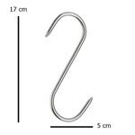Casa si Gradina - Gradina si terasa - Gratare si accesorii - Accesorii gratare - Set patru Carlige afumatoare carne , macelarie IdeallStore® , 17 cm , inox - Infinity.ro