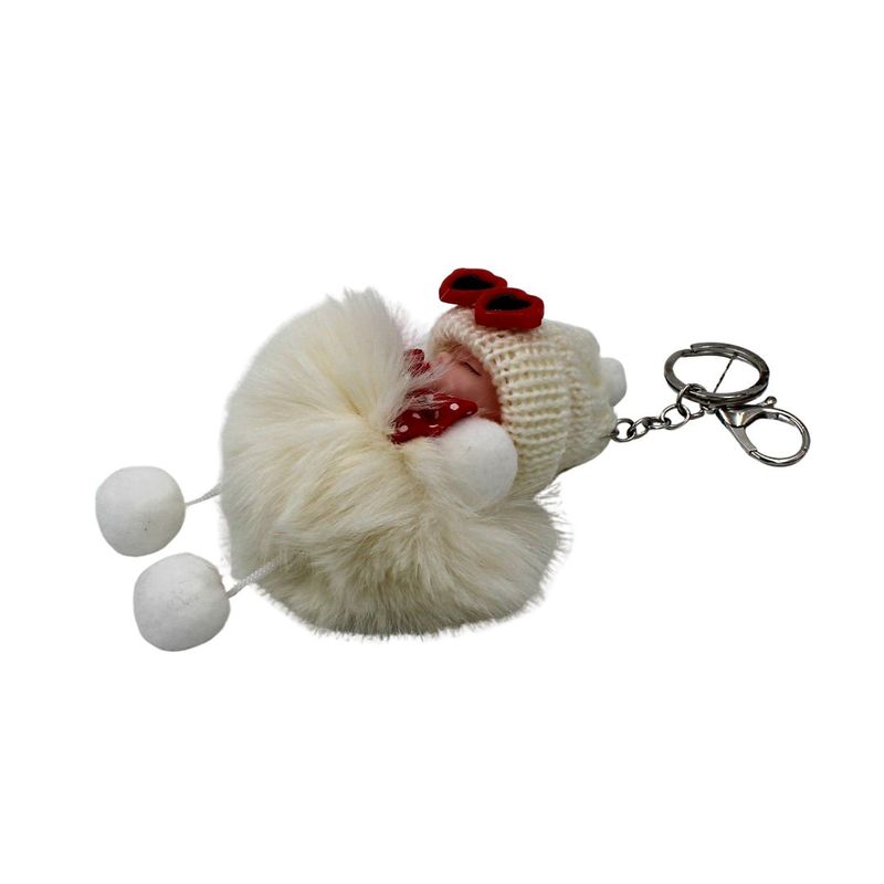 Fashion, accesorii si bijuterii - Femei - Accesorii femei - Alte accesorii femei - Breloc puf bej model bebelus adormit - Infinity.ro