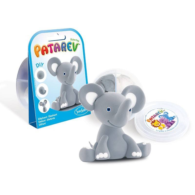 Jucarii, Copii si Bebe - Jucarii si jocuri - Jucarii & jocuri educative - Pasta, lut si nisip modelabil - Kit Creativ - Mini Plastilina Patarev Elefant - Infinity.ro