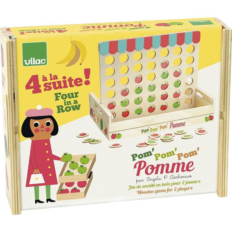 Jucarii, Copii si Bebe - Jucarii si jocuri - Jocuri si puzzle - Jocuri de societate - Joc de logica din lemn - Aseaza 4 in linie - Infinity.ro