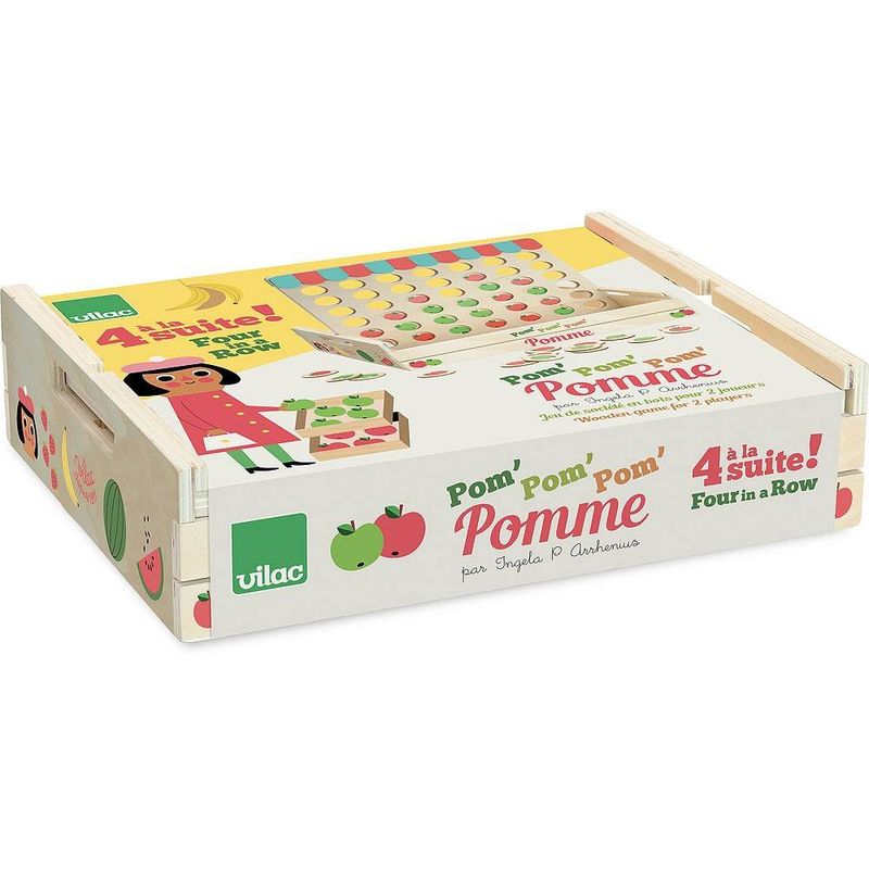 Jucarii, Copii si Bebe - Jucarii si jocuri - Jocuri si puzzle - Jocuri de societate - Joc de logica din lemn - Aseaza 4 in linie - Infinity.ro