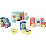 Jucarii, Copii si Bebe - Jucarii si jocuri - Jucarii & jocuri educative - Jocuri si jucarii educative - Set 4 vehicule magnetice, din lemn - Infinity.ro