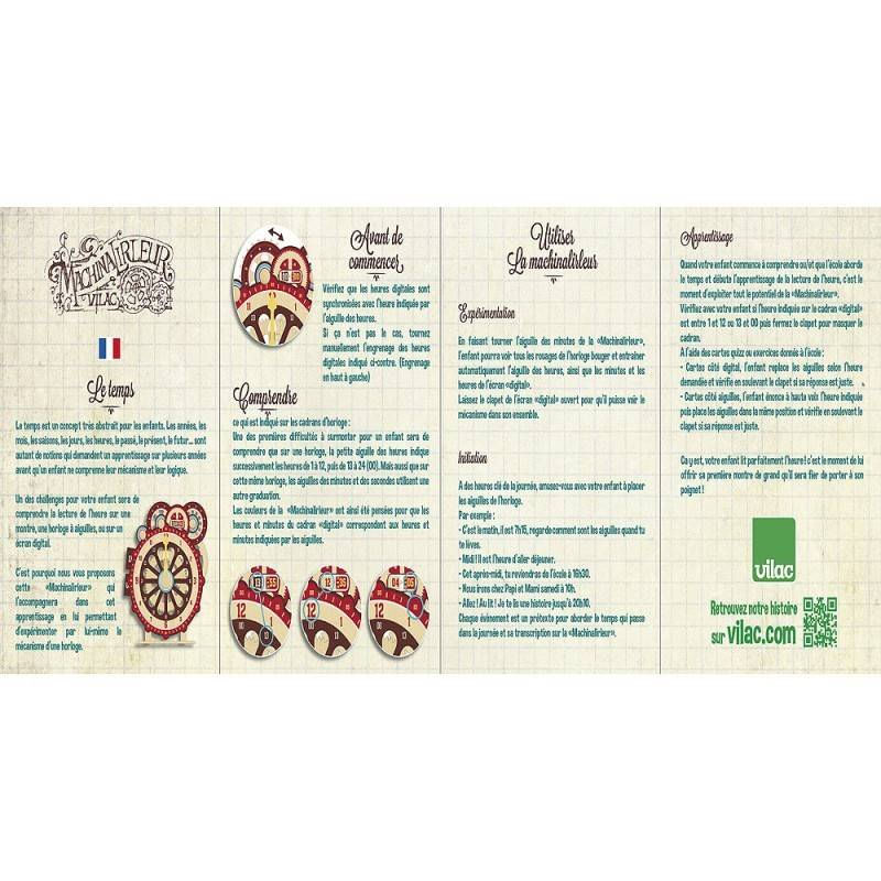 Jucarii, Copii si Bebe - Jucarii si jocuri - Jucarii & jocuri educative - Jocuri si jucarii educative - Ceas educativ din lemn 26 cm cu carduri cu activitati - Infinity.ro