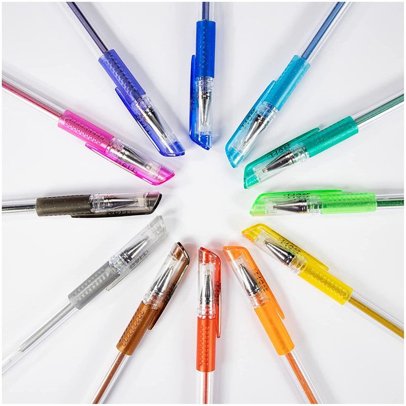 Jucarii, Copii si Bebe - Jucarii si jocuri - Jucarii & jocuri educative - Seturi pictura si desen - Set 12 pixuri cu gel si sclipici - Infinity.ro