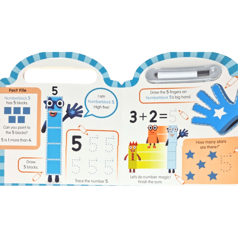 Carti si Birotica - Carti - Carti pentru copii - Carti interactive - Numberblocks - Carticica Scriu si sterg Numberblocks 123 - Infinity.ro