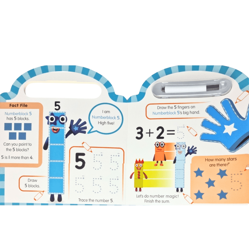 Carti si Birotica - Carti - Carti pentru copii - Carti interactive - Numberblocks - Carticica Scriu si sterg Numberblocks 123 - Infinity.ro