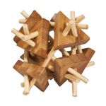Jucarii, Copii si Bebe - Jucarii si jocuri - Jucarii & jocuri educative - Jocuri de memorie si inteligenta - Joc logic IQ din lemn bambus Sticks&triangles - Infinity.ro
