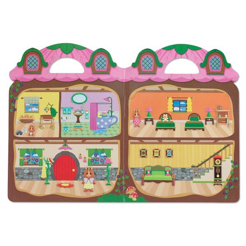 Jucarii, Copii si Bebe - Jucarii si jocuri - Jucarii & jocuri educative - Seturi de artizanat - Abtibilduri pufoase - Casuta veveritelor Melissa and Doug - Infinity.ro