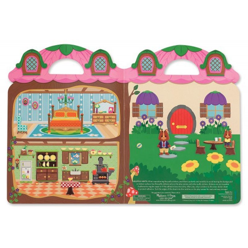 Jucarii, Copii si Bebe - Jucarii si jocuri - Jucarii & jocuri educative - Seturi de artizanat - Abtibilduri pufoase - Casuta veveritelor Melissa and Doug - Infinity.ro