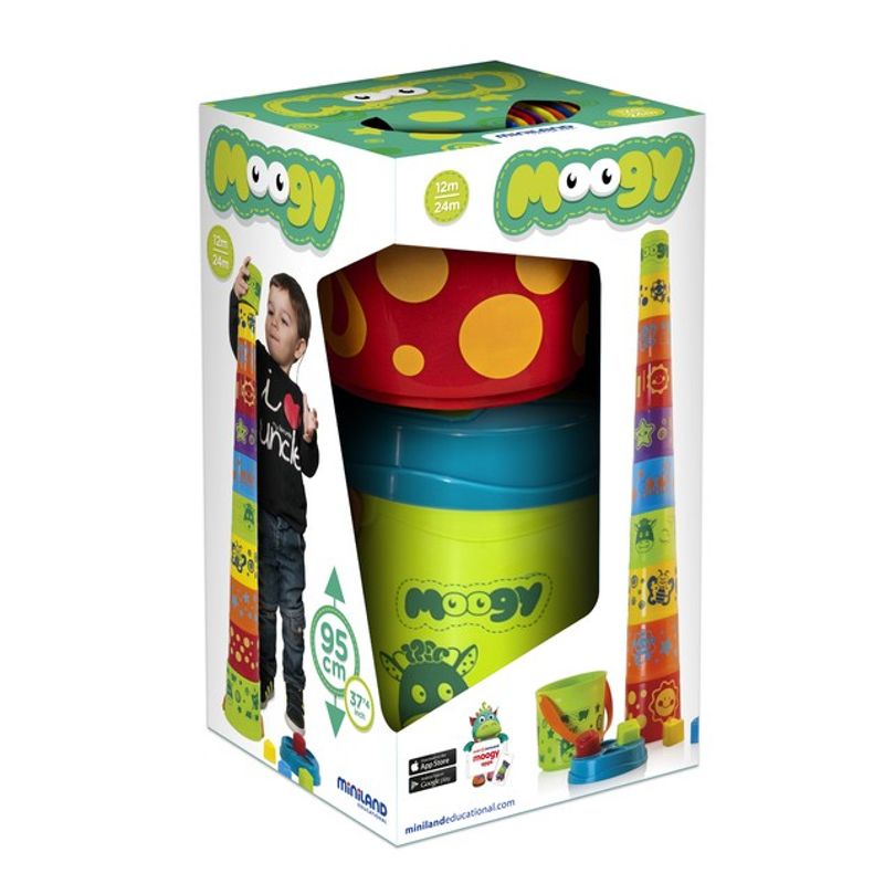 Jucarii, Copii si Bebe - Jucarii si jocuri - Jucarii bebelusi - Jucarii de sortat - Sortator de forme Giantte Moogy - Miniland - Infinity.ro