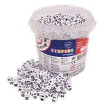 Jucarii, Copii si Bebe - Jucarii si jocuri - Jucarii & jocuri educative - Seturi de artizanat - Set 12550 de margele cub de insirat cu litere, diametru 6.5 mm - Infinity.ro