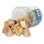Jucarii, Copii si Bebe - Jucarii si jocuri - Jucarii & jocuri educative - Jocuri si jucarii educative - Forme geometrice din lemn - set 19 - Infinity.ro