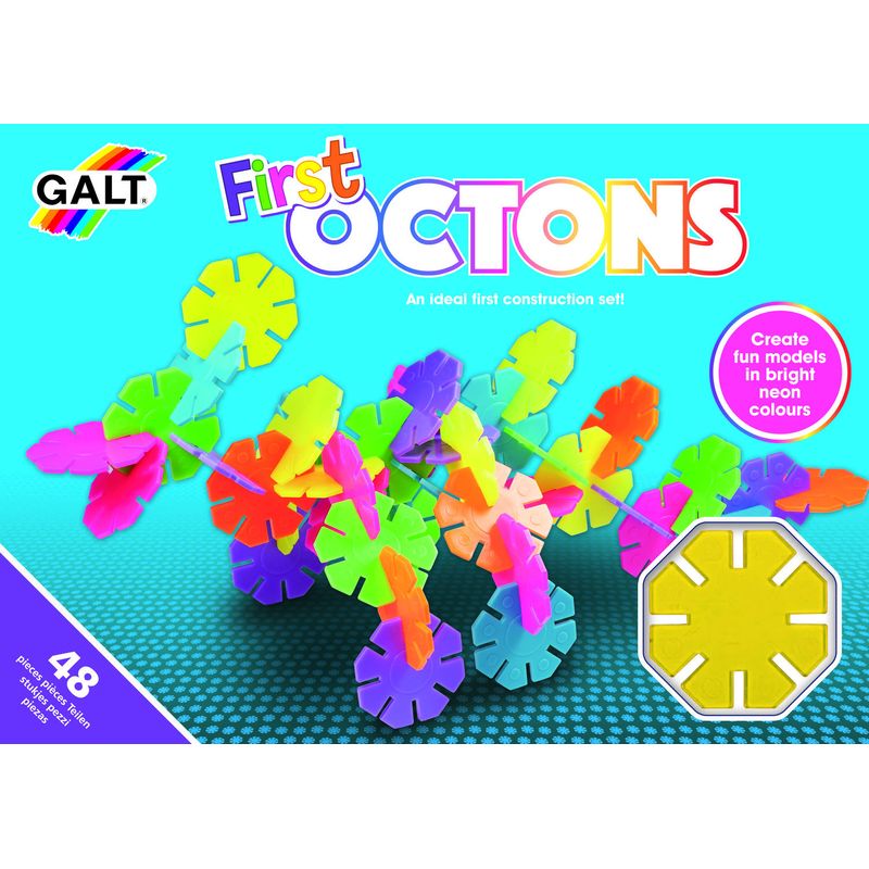 Jucarii, Copii si Bebe - Jucarii si jocuri - Seturi de constructie si cuburi - Seturi de constructie - Set de construit - First Octons - 48 piese - Infinity.ro